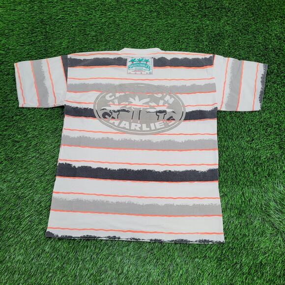 Vintage 90s Carlos-N-Charlies Shirt Womens XL 21x26 Striped - Picture 4 of 15